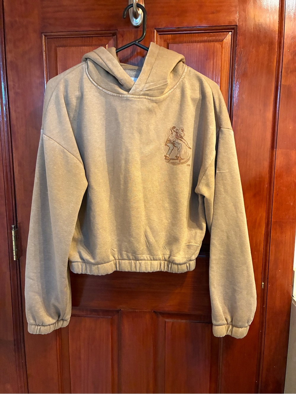 Surfer dude cowboy crop sweatshirt